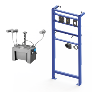 85813 Комплект 3 шт. автоматических нержавеющих настенных дозаторов мыла, центральный 6 л бачок для мыла, включая монтажную раму SLR 24, 230 В SANELA
