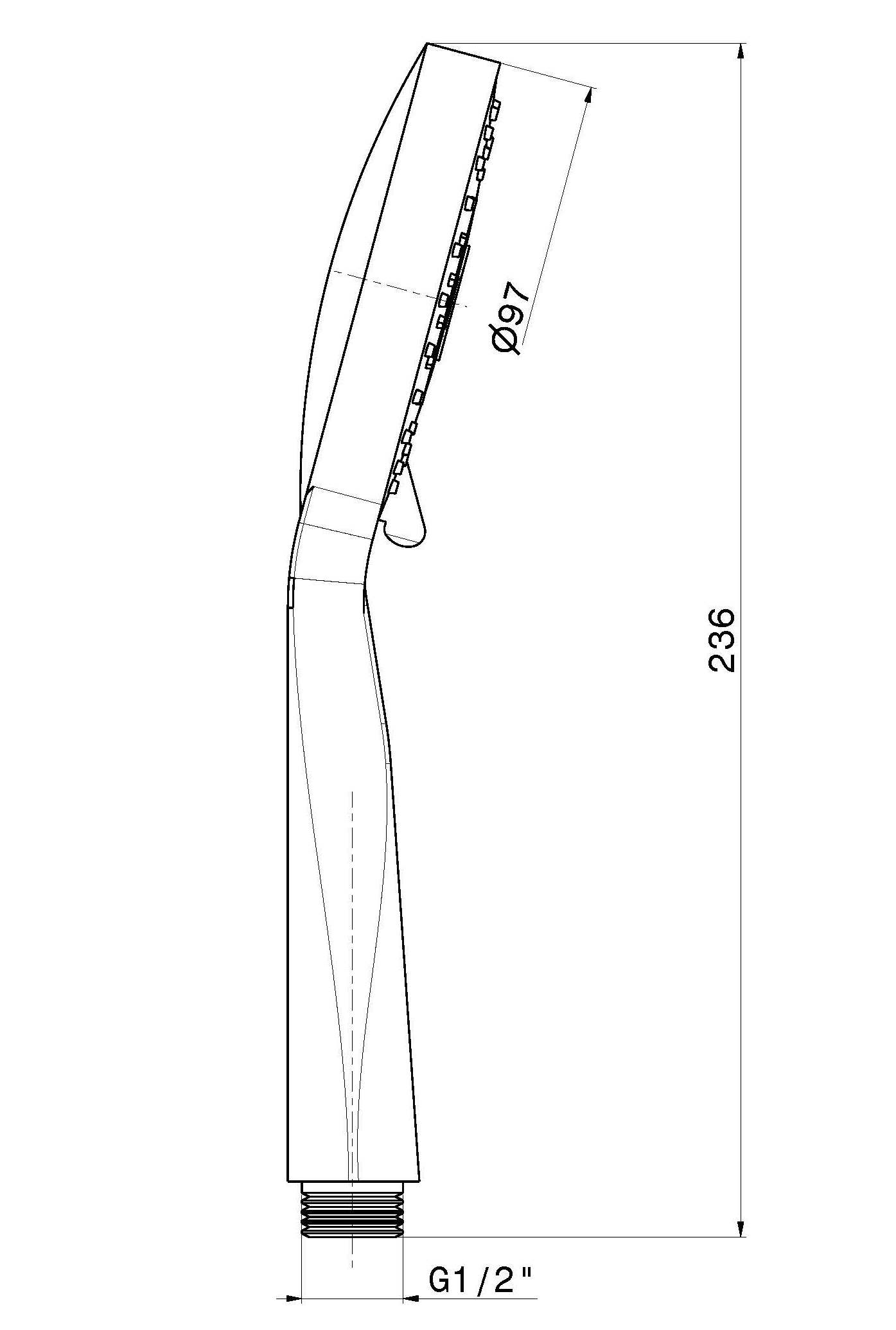 Ручной душ с 3 форсунками с системой защиты от накипи Newform набор для душа ARCH-00135194 - Вид №2