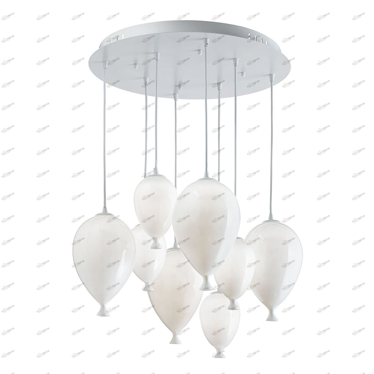 Подвесная люстра Ideal Lux Clown SP8 Bianco IDEAL LUX ДИЗАЙНЕРСКИЕ, CLOWN BIANCO 057305 Белый 