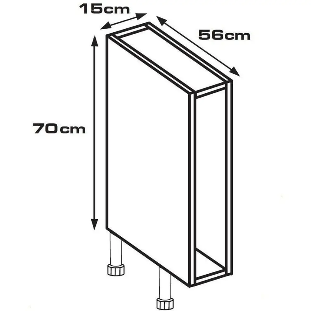 Каркас напольный 15x70x56 см, ЛДСП, цвет белый 17911492 STLM-2104991 DELINIA  - Вид №6