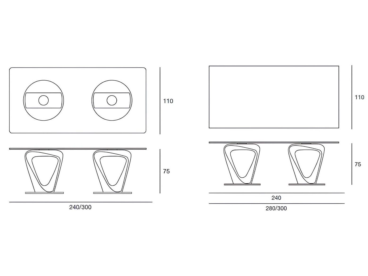 Обеденный стол Pacini & Cappellini Mobius ARCH-00020148 - Вид №1