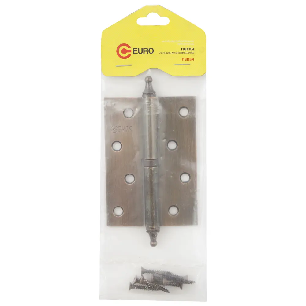 Петля стальная левая 102x75x2,5 мм Euro, медь (AC), с колпачком 12048087 STLM-2199916 Santreyd  - Вид №2