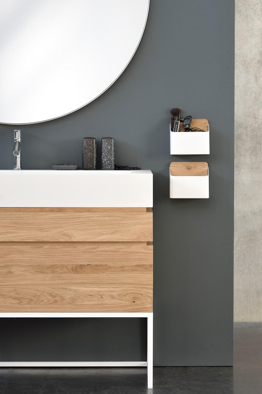 Ethnicraft Мебель для умывальника из дуба с ящиками Oak layers 58010/58013 - Вид №2