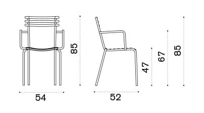 Железный штабелируемый садовый стул Ethimo ARCH-00144820 - Вид №17