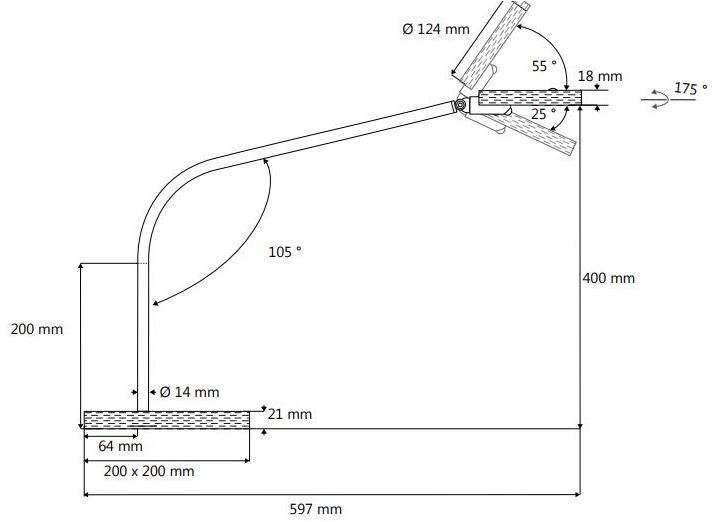 Manade Регулируемая настольная светодиодная лампа из дерева Loola sun-id-1361077 - Вид №1