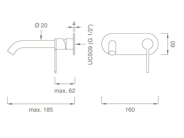 Настенный смеситель с дозирующим изливом CEADESIGN INNOVO ARCH-00124012 - Вид №2
