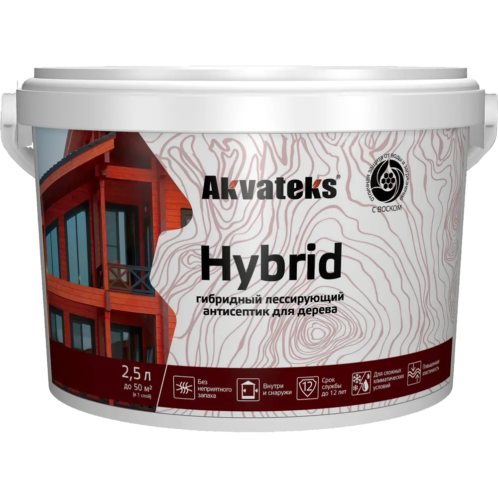 АКВАТЕКС Hybrid: гибридный антисептик для дерева 2.5 л 86364490 STLM-0068136 - Вид №1