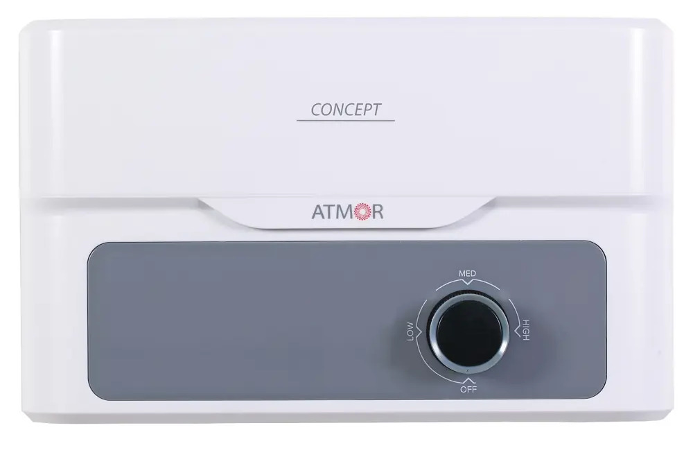 89354609 Проточный водонагреватель электрический Atmor Concept 5 KW Shower 31956385 кВт бежевый с душевой лейкой STLM-0808536