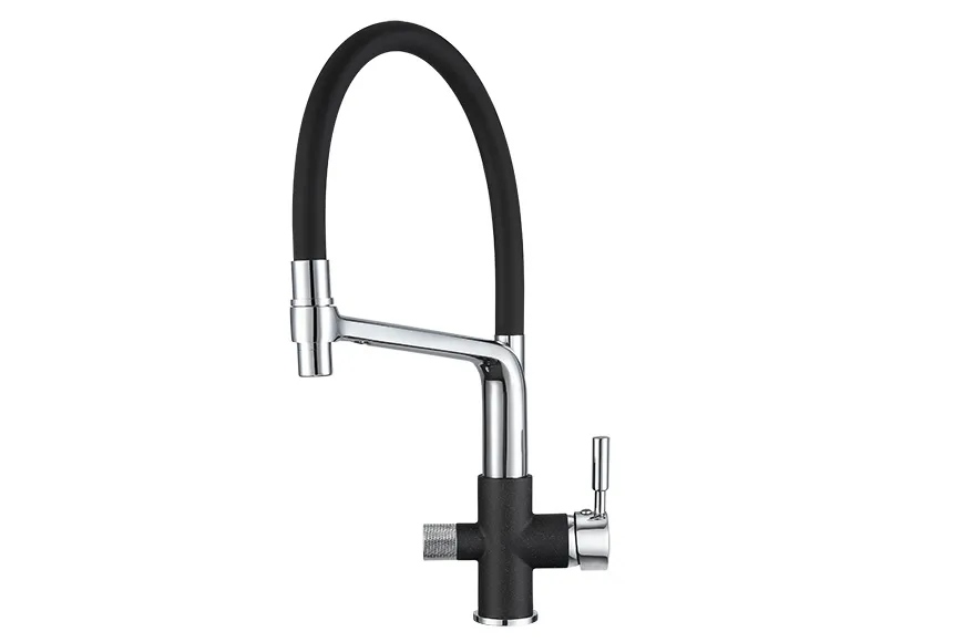 0075, ЧЁРНЫЙ, СМЕСИТЕЛЬ КУХОННЫЙ GRANULA 75-ST78 - Вид №1