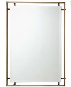 Зеркало прямоугольное настенное латунь Hurricane PUSHA ДИЗАЙНЕРСКИЕ 062662 Латунь