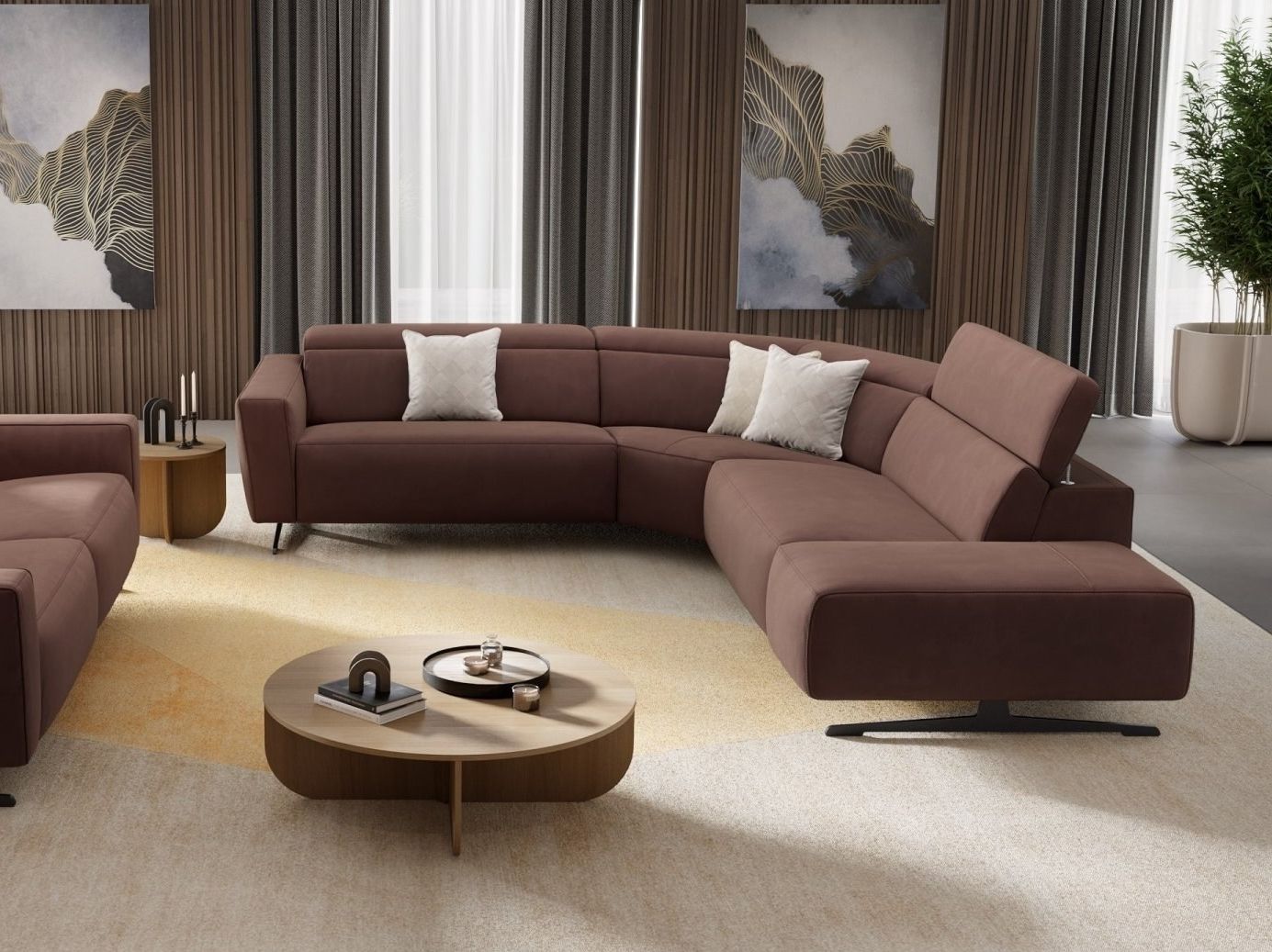 Угловой диван из ткани Sofanella Alesso ARCH-00100604 - Вид №4