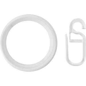 Кольцо с крючком цвет жемчуг 2 см 10 шт