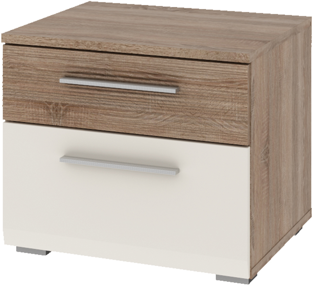 91095642 Тумба прикроватная 45.2x40x44 см 2 ящика ДСП цвет бежевый/белый STLM-0481891 BENELI