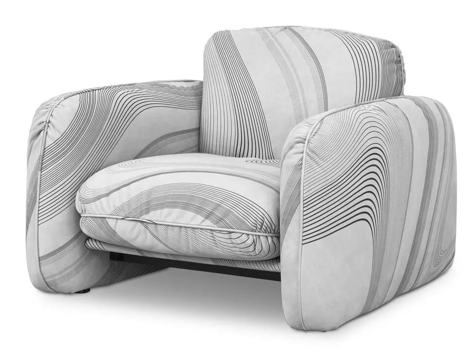 Кожаное кресло с подлокотниками Baxter Brigitte ARCH-00133389