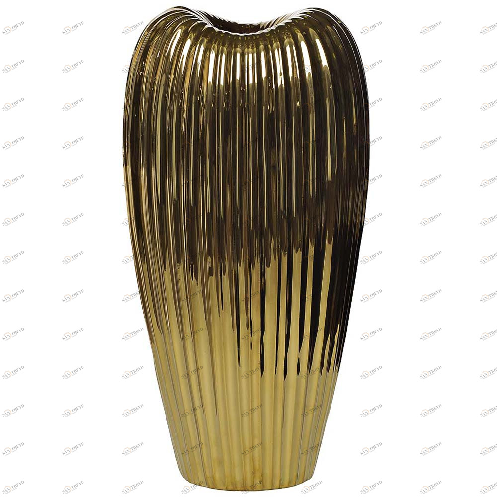 Ваза керамическая золотая Cascade 43 см GARDA DECOR ДИЗАЙНЕРСКИЕ 033905 Золото 