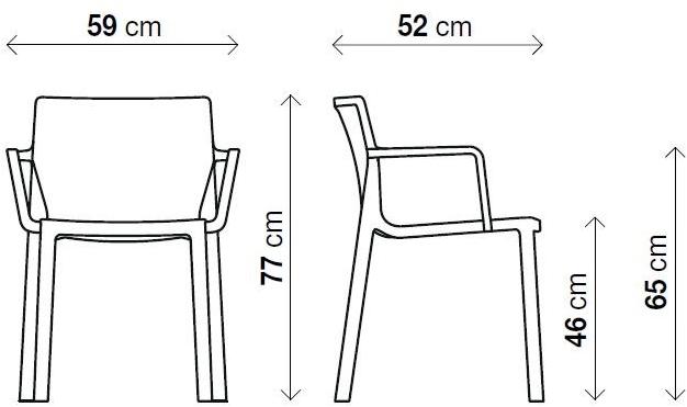 Kristalia Стул из полипропилена штабелируемый с подлокотниками sun-id-1396482 - Вид №13