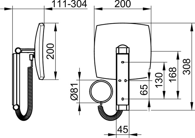 17613059000 Косметическое зеркало KEUCO Kosmetikspiegel - Вид №2