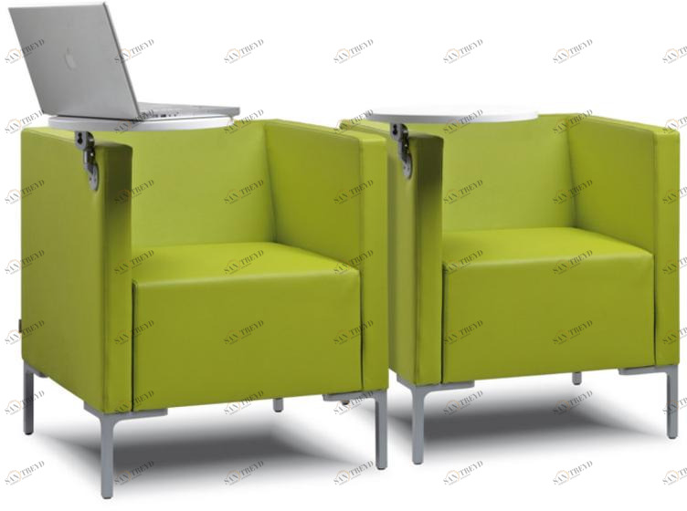 TALIN Кресло со столом из мягкой ткани Cubis sun-id-1486687