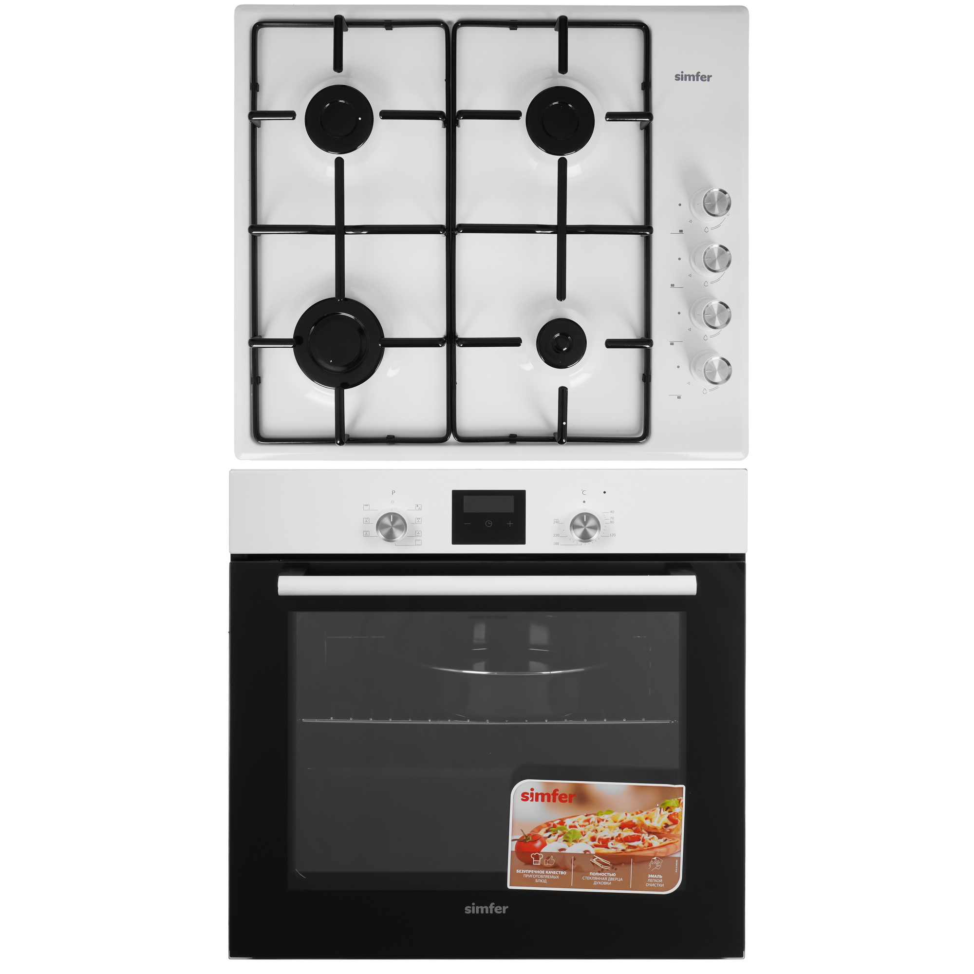 9280266 Духовой шкаф электрический Simfer B6EW56070 + Варочная поверхность газовая Simfer H60Q40W470 STDN-0019759