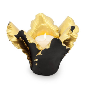 300170-93 ABHIKA ПОДСВЕЧНИК DAFF BLACK/GOLD