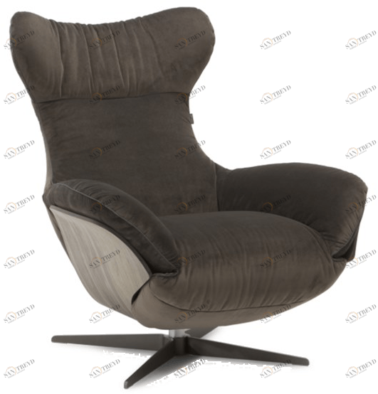 Natuzzi Кресло-реклайнер из ткани с подставкой для ног sun-id-1467073