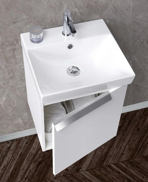 Mobiltesino Лаковая тумба под умывальник с зеркалом Fly sun-id-1493778 - Вид №1