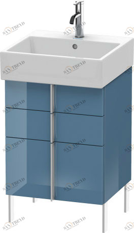VA658404747 Vero Air Тумбочка напольная Каменно-синий глянцевый лак Duravit