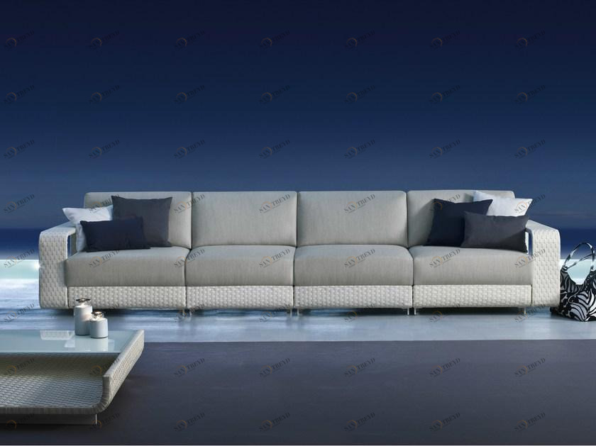 Roberti Модульный 4-местный садовый диван из алюминия Hamptons sun-id-1383244