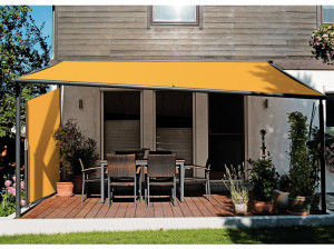 Моторизованный тент с боковыми направляющими