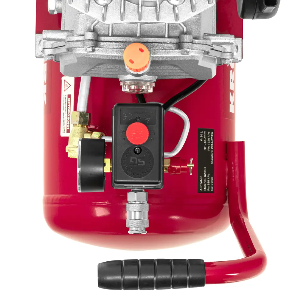 Компрессор сетевой поршневой масляный Kronwerk 58104, 24 л 220 л/мин STLM-2013757 - Вид №23