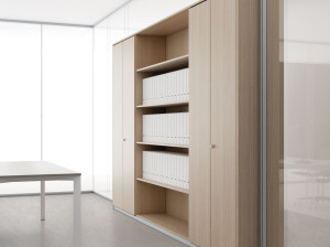 Модульный высокий офисный книжный шкаф