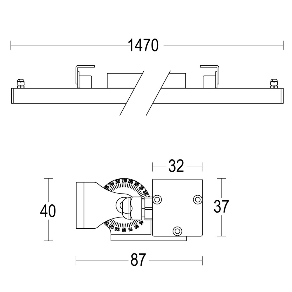 Tratto Wall PB 1500 Ghidini Tratto Wall PB .05 Темно-Cерый (Матовый)  - Вид №1