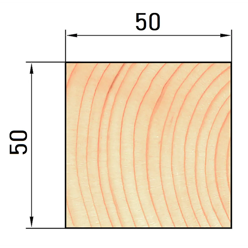 Santreyd Брусок строительный нестроганый 50×50×3000 мм из натуральной хвои 82532493 STLM-0029117 - Вид №3