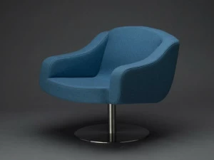 mminterier Поворотное тканевое кресло с подлокотниками