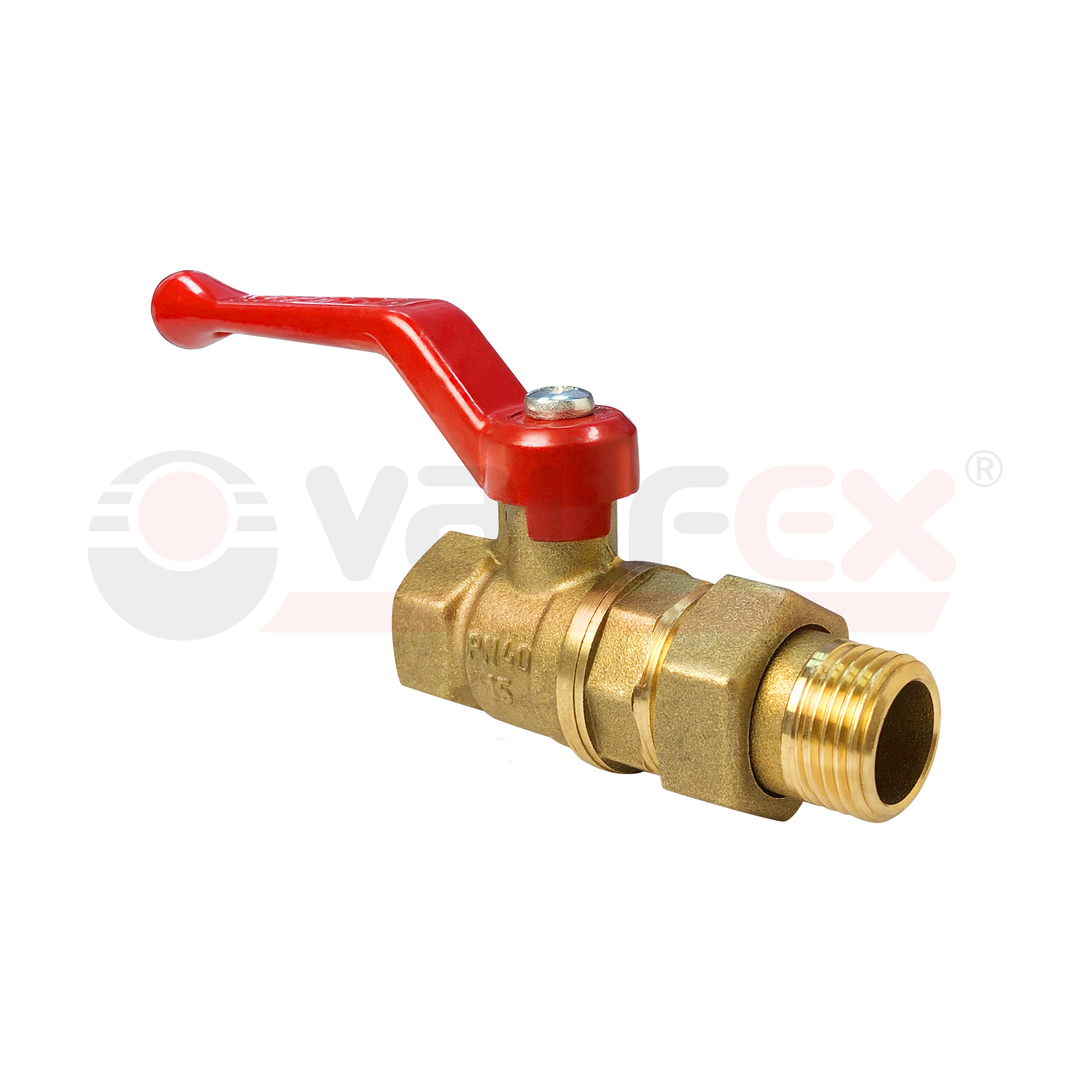 VF.225.LR1.114 Valfex Кран шаровой, с американкой, ручка-рычаг (внутр.-наруж.)  1 1/4" 