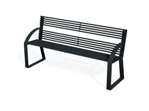 Стальная скамья со спинкой