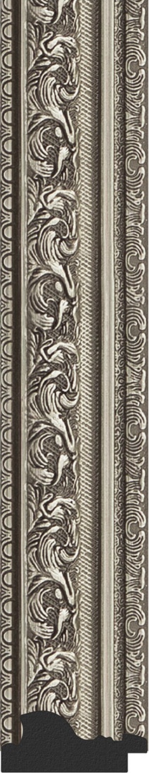 BY 3693 Зеркало в багетной раме - виньетка состаренное серебро 56 mm EVOFORM Octagon - Вид №2