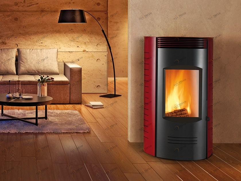 CAMINETTI MONTEGRAPPA Настенная стальная дровяная печь Ronde sun-id-1403228