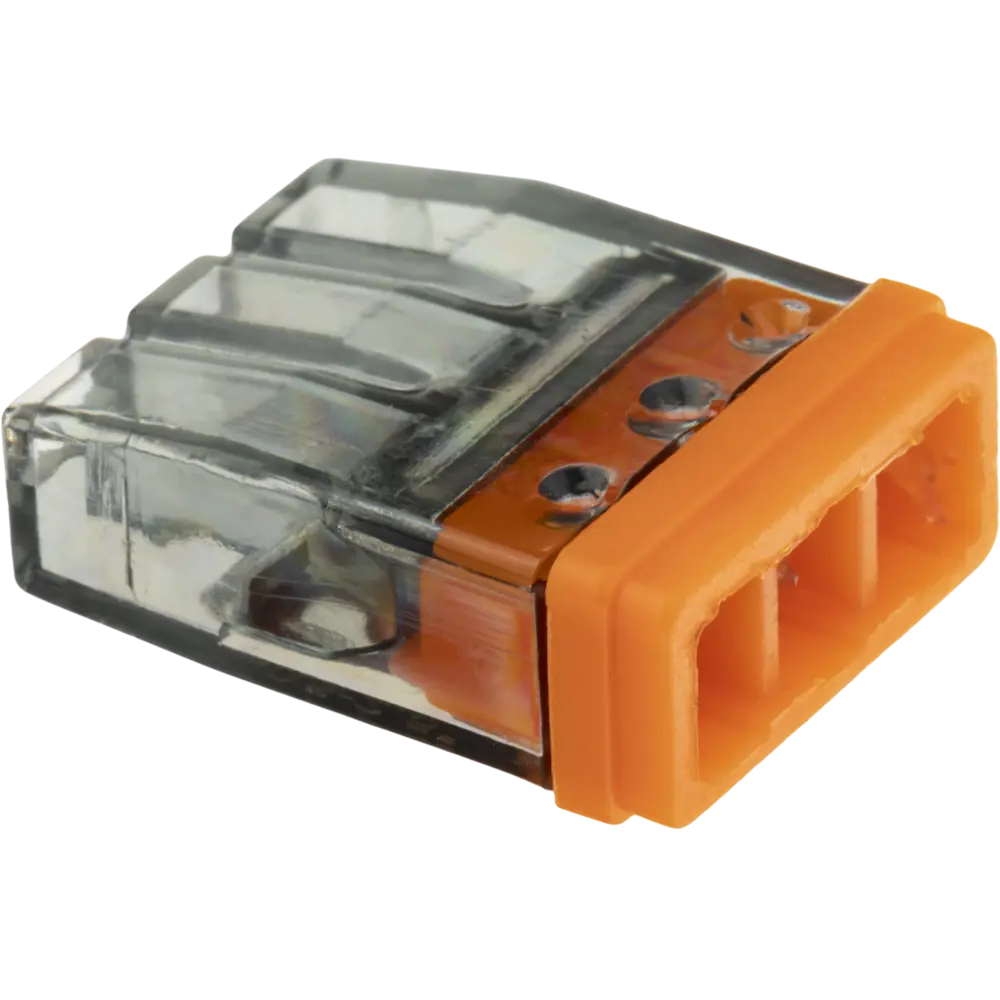 84509779 Клеммы монтажные самозажимные с пастой Duwi СМК 772-203 3-проводные 2,5мм² прозрачные 5шт 26729 4 STLM-1113726  - Вид №2