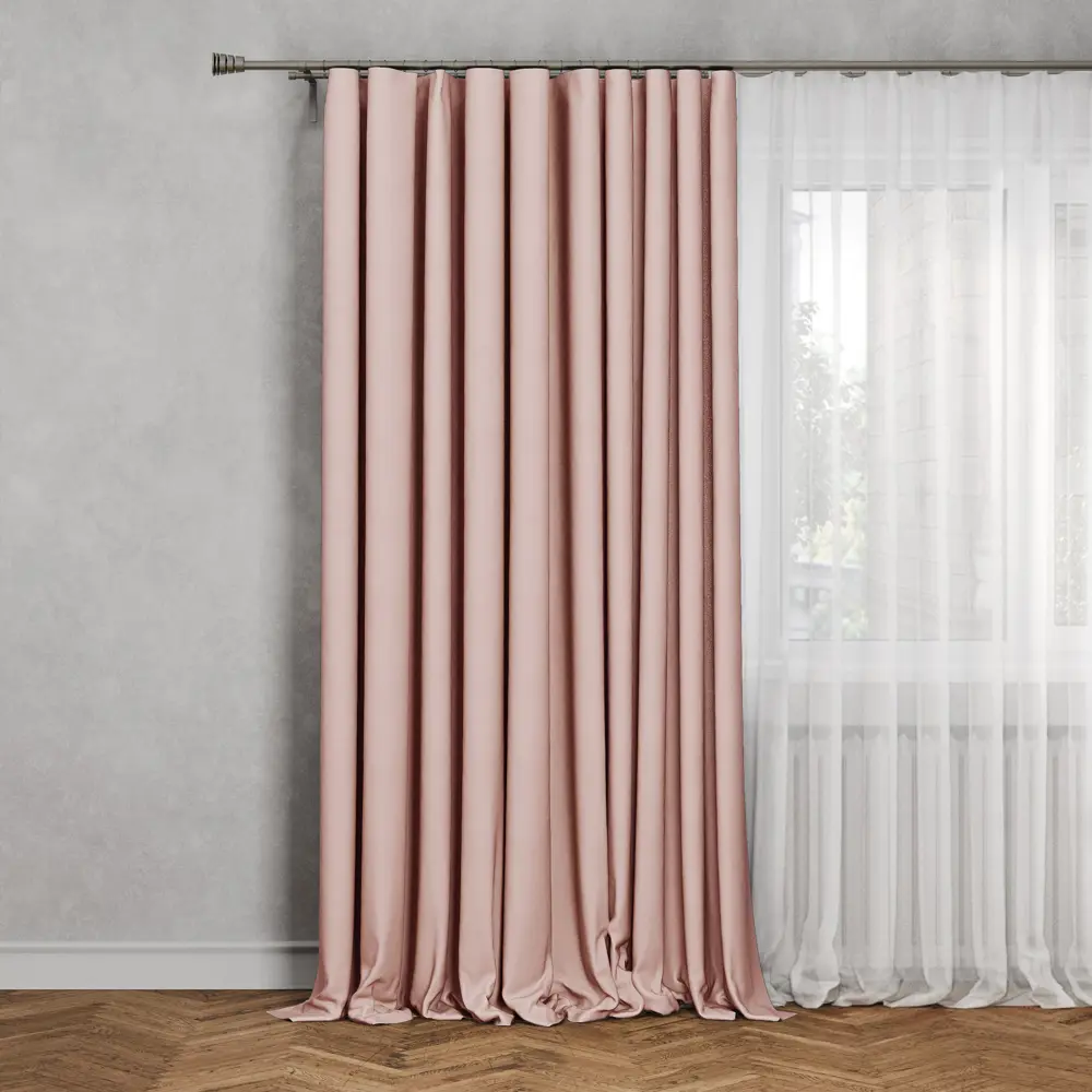 Штора на ленте Inspire Irkutsk 200x280 см цвет розовый 88935289 STLM-2022590 