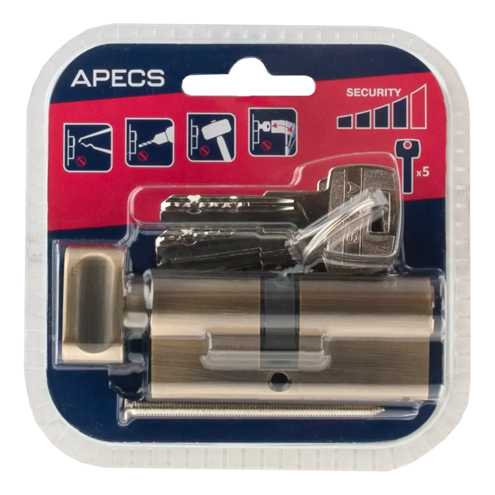 APECS Цилиндровый механизм для замка 35×45 мм бронза с комплектом ключей 85559788 PRO LM STLM-0063855 - Вид №3