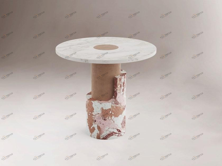 DOOQ Высокий круглый мраморный стол sun-id-1470229