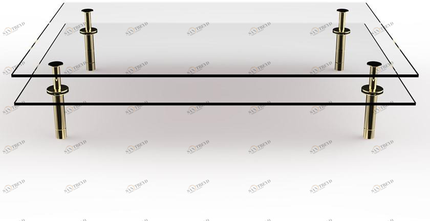 GHIDINI1961 Прямоугольный журнальный столик из хрусталя Legs sun-id-1492730
