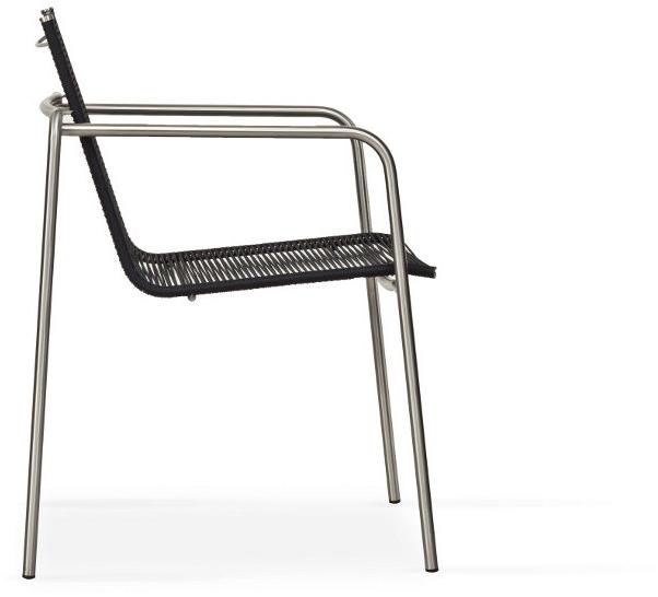 FISCHER MÖBEL Штабелируемый веревочный садовый стул с подлокотниками Taku sun-id-1482426 - Вид №3