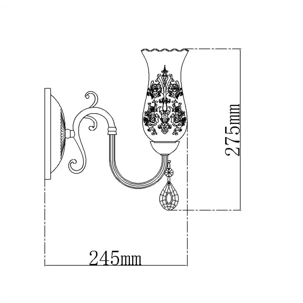 Бра Лирика 1xE14x60 Вт, металл/стекло, цвет бронза 18017855 STLM-2114555 WINK  - Вид №6