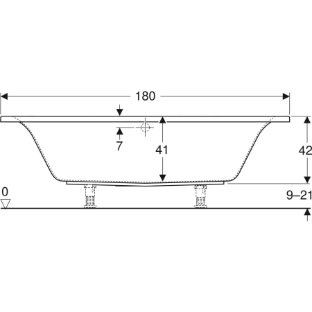 554.307.01.1 Прямоугольная ванна Geberit Renova Plan Duo Geberit  - Вид №3