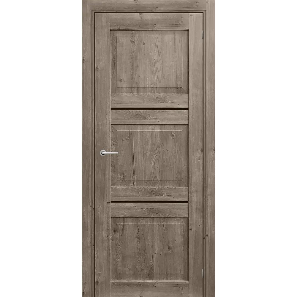 Дверь межкомнатная глухая Гранде 80x200 см CPL цвет берлин с замком и петлями МАРИО РИОЛИ STLM-2086154