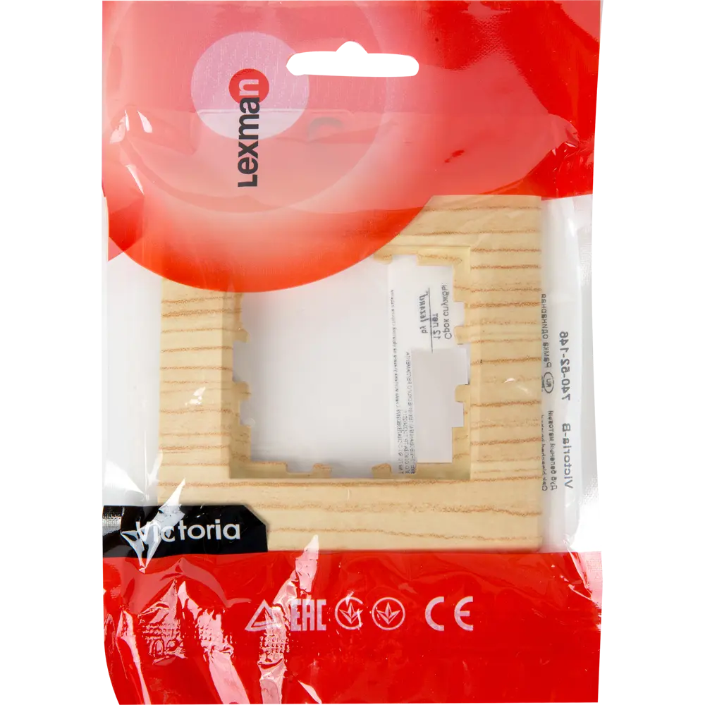 Рамка для розеток и выключателей Lexman Виктория сферическая 1 пост цвет дуб беленый матовый STLM-2107238 - Вид №4