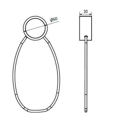 Деревянный держатель для полотенец EVER Life Design кольцо ARCH-00042796 - Вид №4