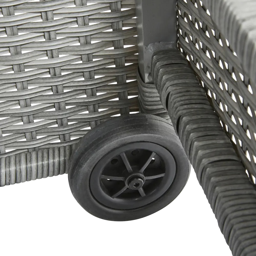 Шезлонг Naterial Davos 196x65x92 см алюминий/искусственный ротанг серый STLM-2124394 - Вид №9
